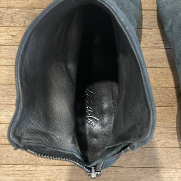 Marsèll Rear Zip High Heel Ankle Bootie, Black Nubuck Leather, Size 36 EU 6 US - Picture 5 of 7